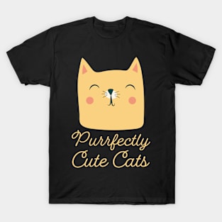 purrfectly cute cats funny cats T-Shirt